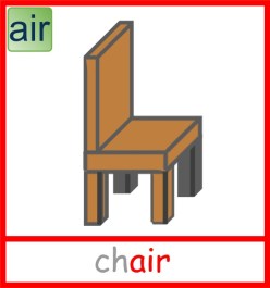 Chair picture card