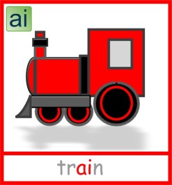 Train picture card
